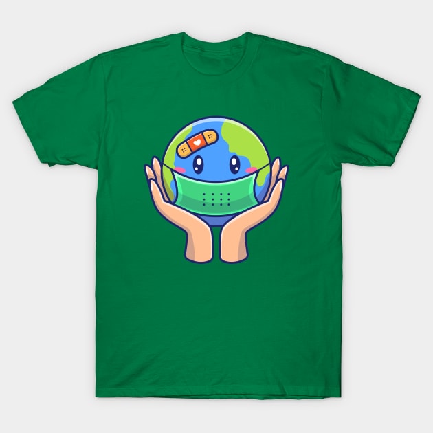 Save World From Virus Cartoon T-Shirt by Catalyst Labs